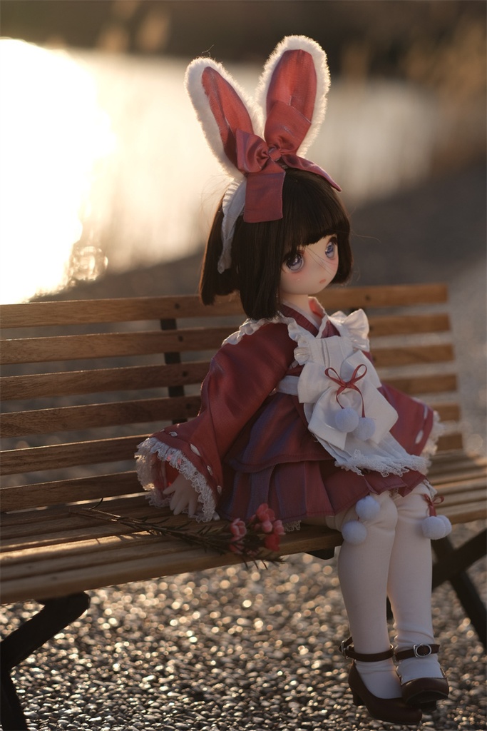 【カカ星球】【1/4】ドール服 うさぎ和メイド