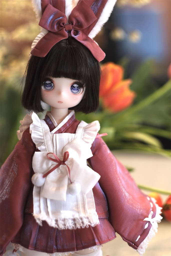 【カカ星球】【1/4】ドール服 うさぎ和メイド