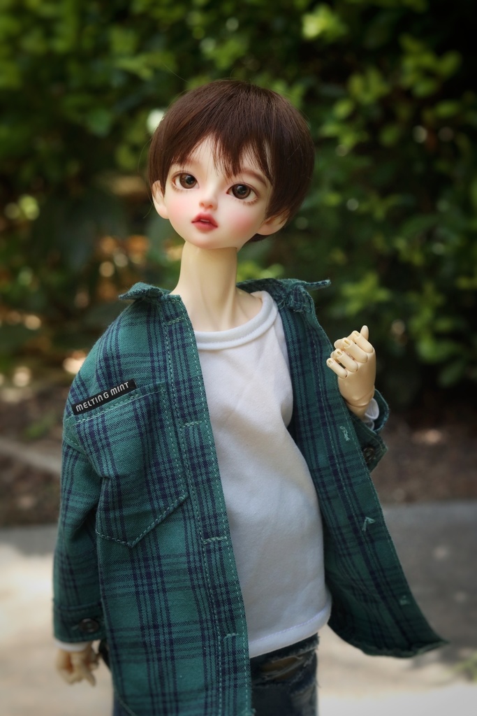 【カカ星球】【1/4,1/3】ドール服 チェックシャツ Tシャツ ジーンズ