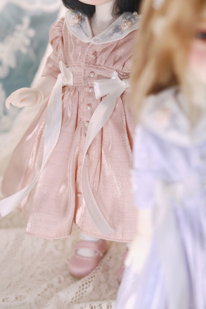 【カカ星球】【1/6】ドール服 春の刺繍ワンピース