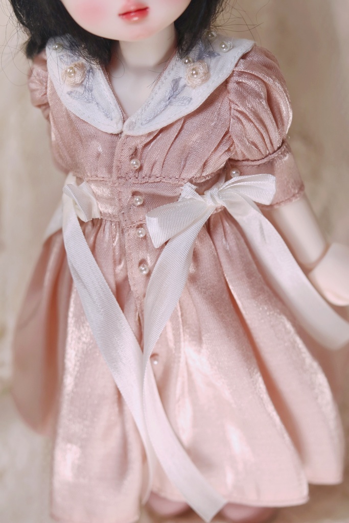 【カカ星球】【1/6】ドール服 春の刺繍ワンピース