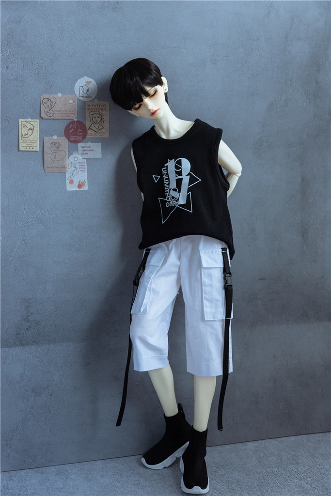 【カカ星球】【1/4,1/3,popo68】ドール服 リボンパンツ 七部丈