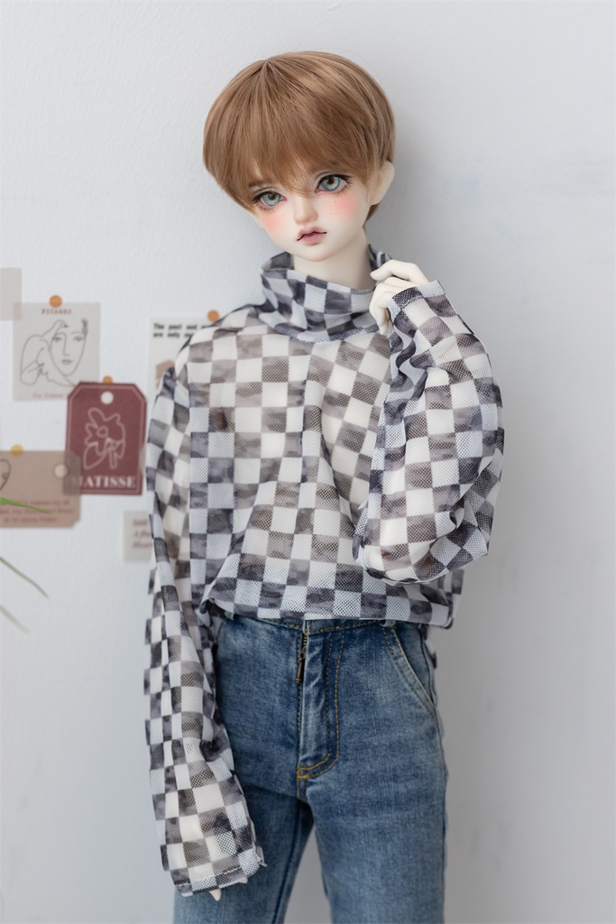 【カカ星球】【POPO68】ドール服 ブロックチェックシャツ