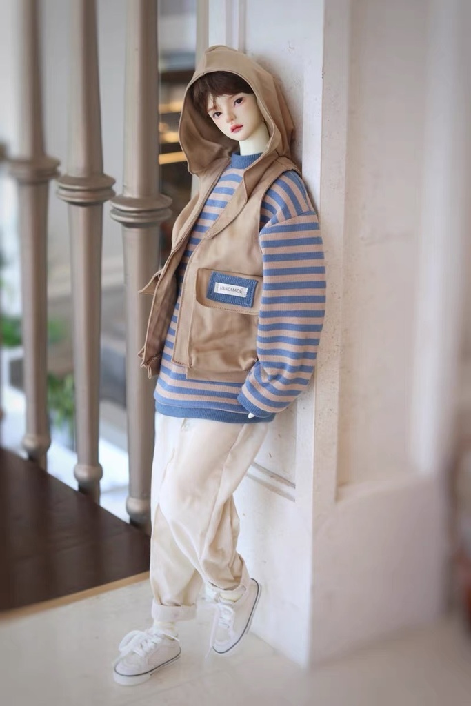 【カカ星球】【1/3】ドール服 フード付きベスト