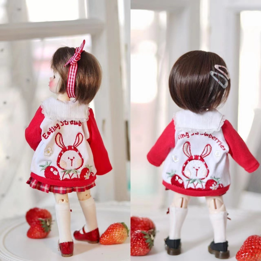 【カカ星球】【1/6】ドール服 ウサイチゴセット(取寄せ)