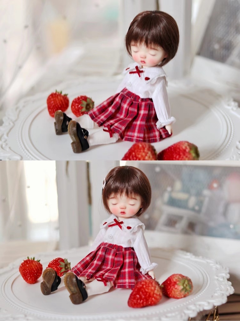 【カカ星球】【1/6】ドール服 ウサイチゴセット(取寄せ)