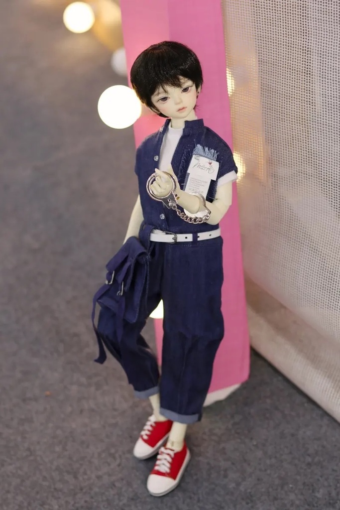 【カカ星球】【1/4】ドール服 デニムジャンプスーツセット