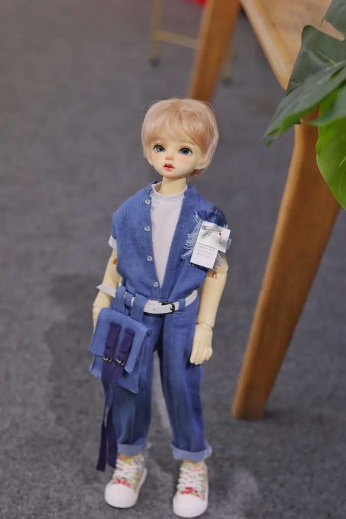 【カカ星球】【1/4】ドール服 デニムジャンプスーツセット