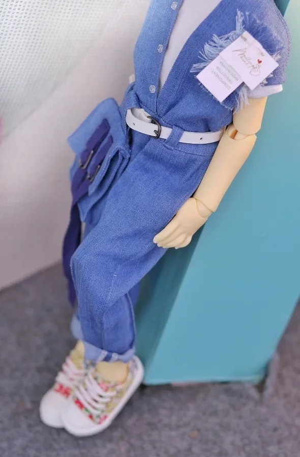 【カカ星球】【1/4】ドール服 デニムジャンプスーツセット