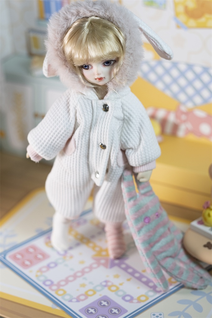 【カカ星球】【1/6】ドール服 うさぎサロペット