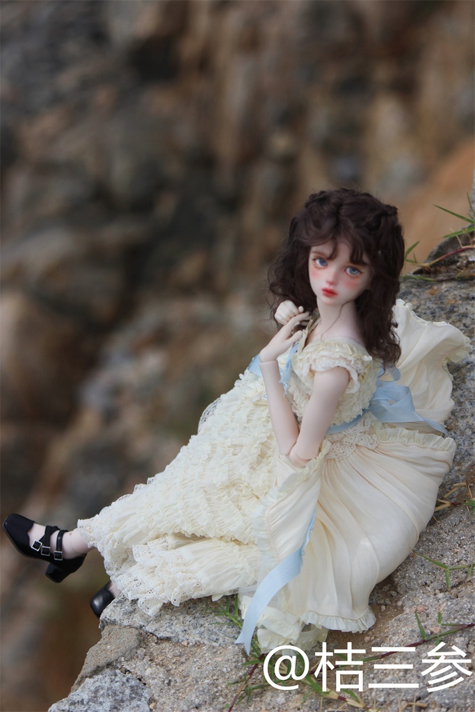 【カカ星球】【1/4,1/3】ドール服 リボンティアードワンピース