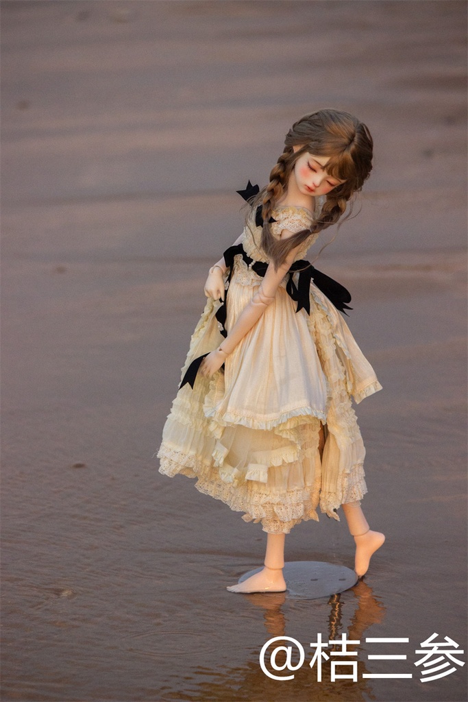 【カカ星球】【1/4,1/3】ドール服 リボンティアードワンピース
