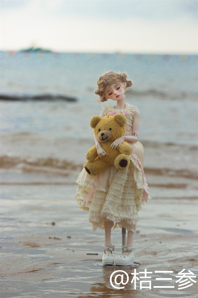 【カカ星球】【1/4,1/3】ドール服 リボンティアードワンピース