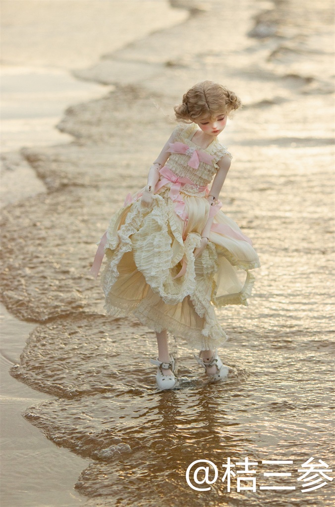 【カカ星球】【1/4,1/3】ドール服 リボンティアードワンピース