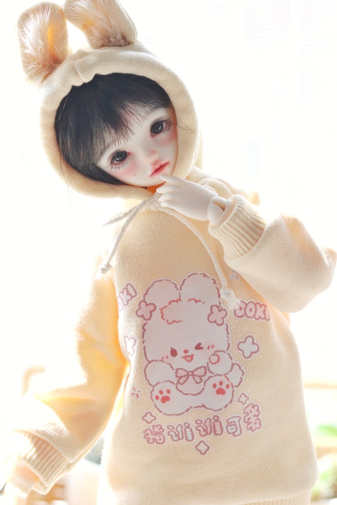 【カカ星球】【1/6,1/5,1/4】ドール服 パーカー 兎耳付き
