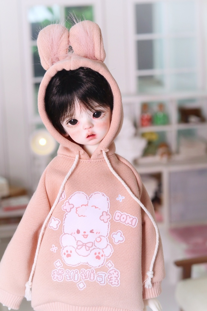 【カカ星球】【1/6,1/5,1/4】ドール服 パーカー 兎耳付き