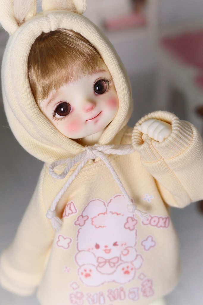 【カカ星球】【1/6,1/5,1/4】ドール服 パーカー 兎耳付き