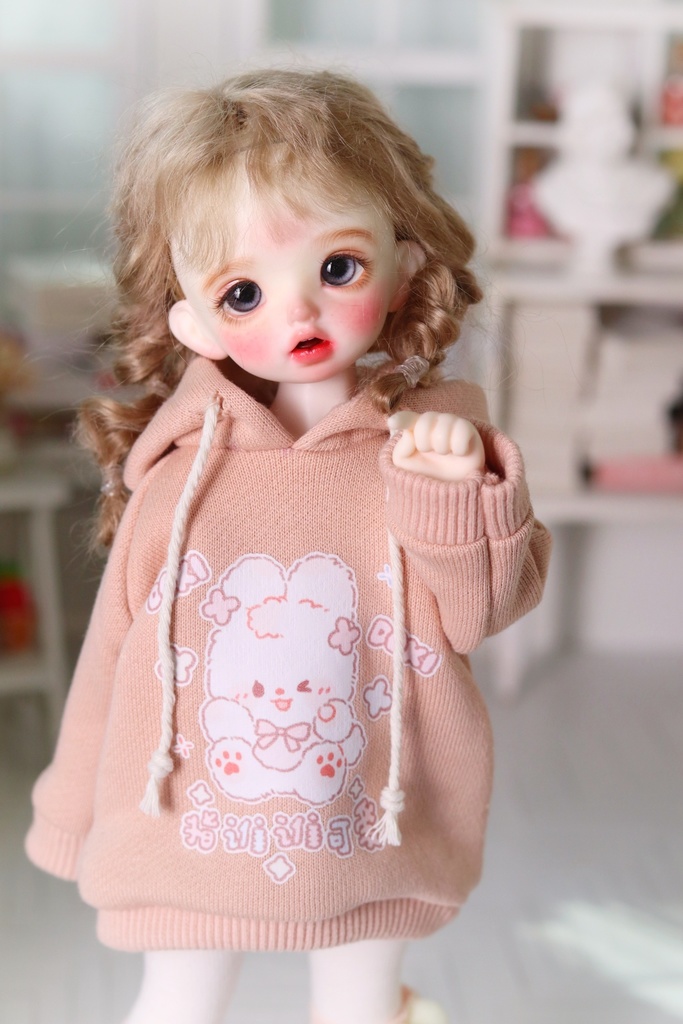 【カカ星球】【1/6,1/5,1/4】ドール服 パーカー 兎耳付き
