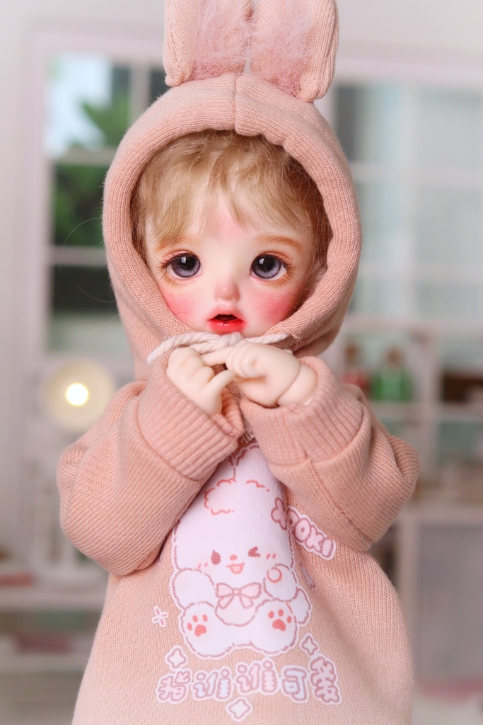 【カカ星球】【1/6,1/5,1/4】ドール服 パーカー 兎耳付き