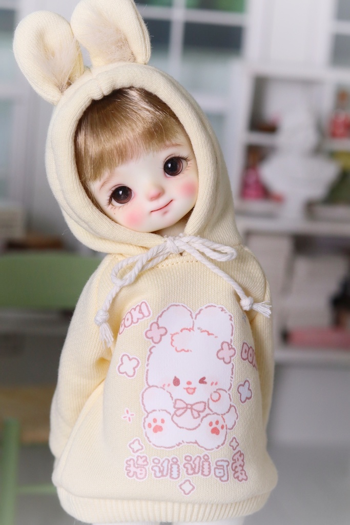 【カカ星球】【1/6,1/5,1/4】ドール服 パーカー 兎耳付き