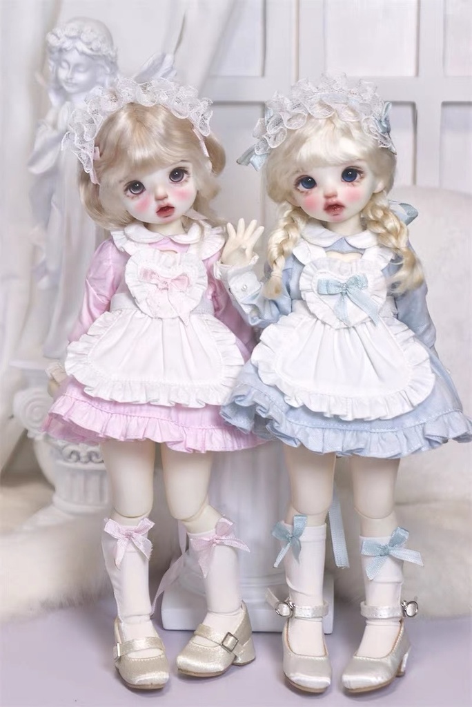 カカ星球】ドール服 ハート付きメイド服セット YOSD MDD MSD