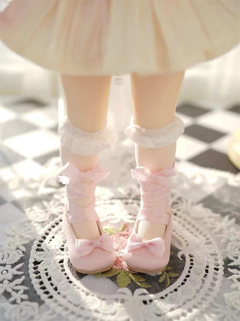 【カカ星球】ドール靴　バレエシューズ　YOSD  リボンバンドタイプ　美少女の靴
