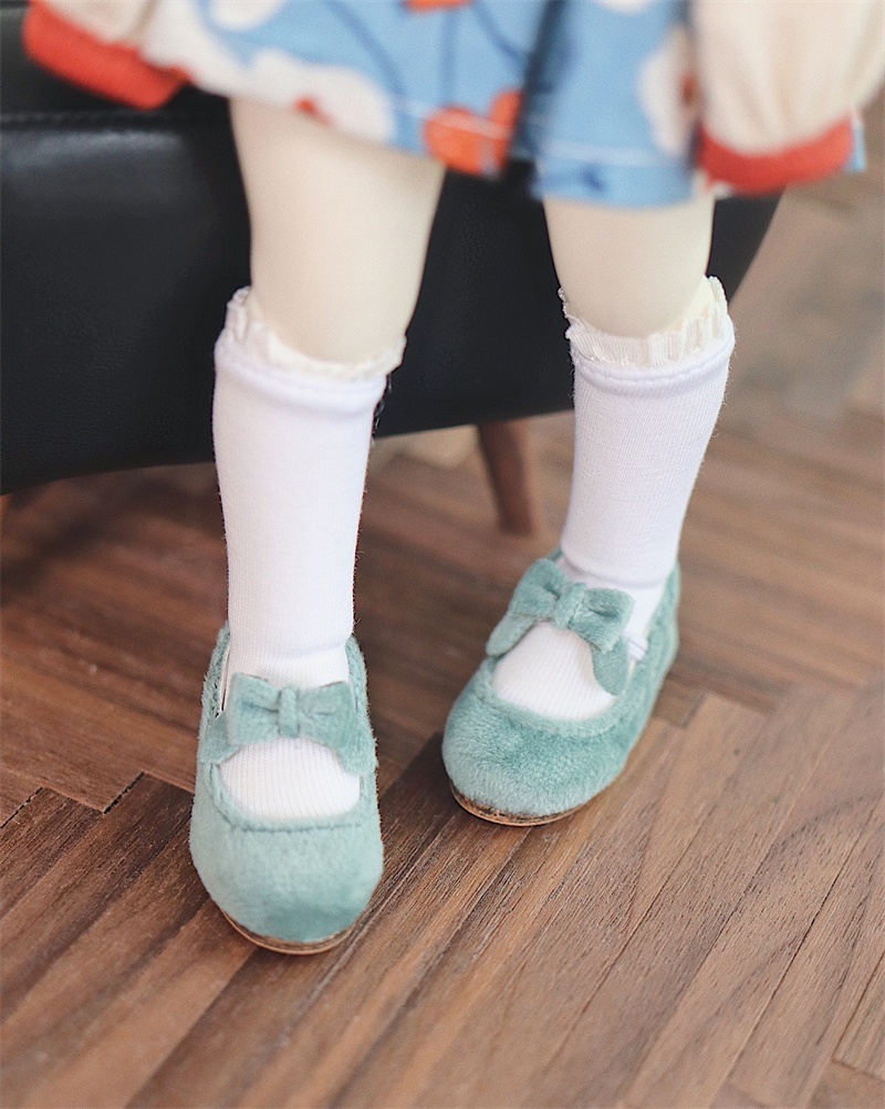【カカ星球】【1/6】ドール靴 スエードリボンパンプス