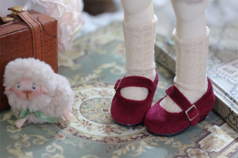 【カカ星球】【1/6】ドール靴 ふわふわパンプス