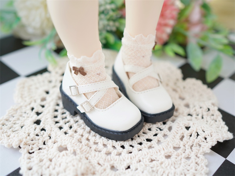 【カカ星球】【1/4 1/6】ドール靴 クロスベルトローファー