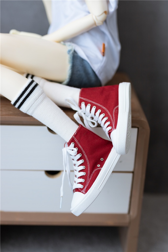 【カカ星球】【1/6,1/4,1/3,SSDF】ドール靴 キャンバスシューズ(ハイカット)