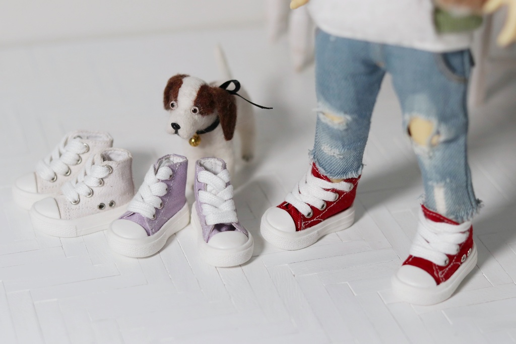 【カカ星球】【1/6,1/4,1/3,SSDF】ドール靴 キャンバスシューズ(ハイカット)