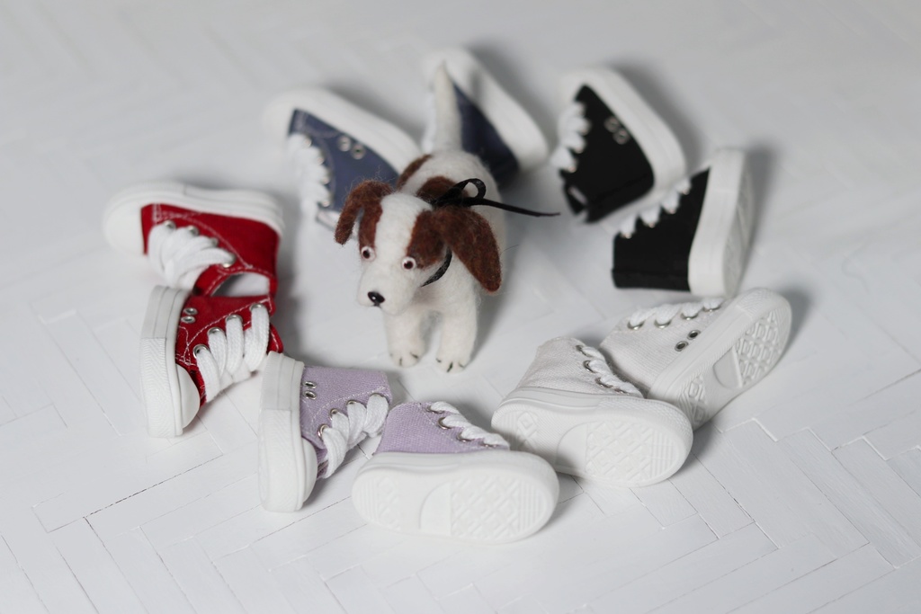 【カカ星球】【1/6,1/4,1/3,SSDF】ドール靴 キャンバスシューズ(ハイカット)