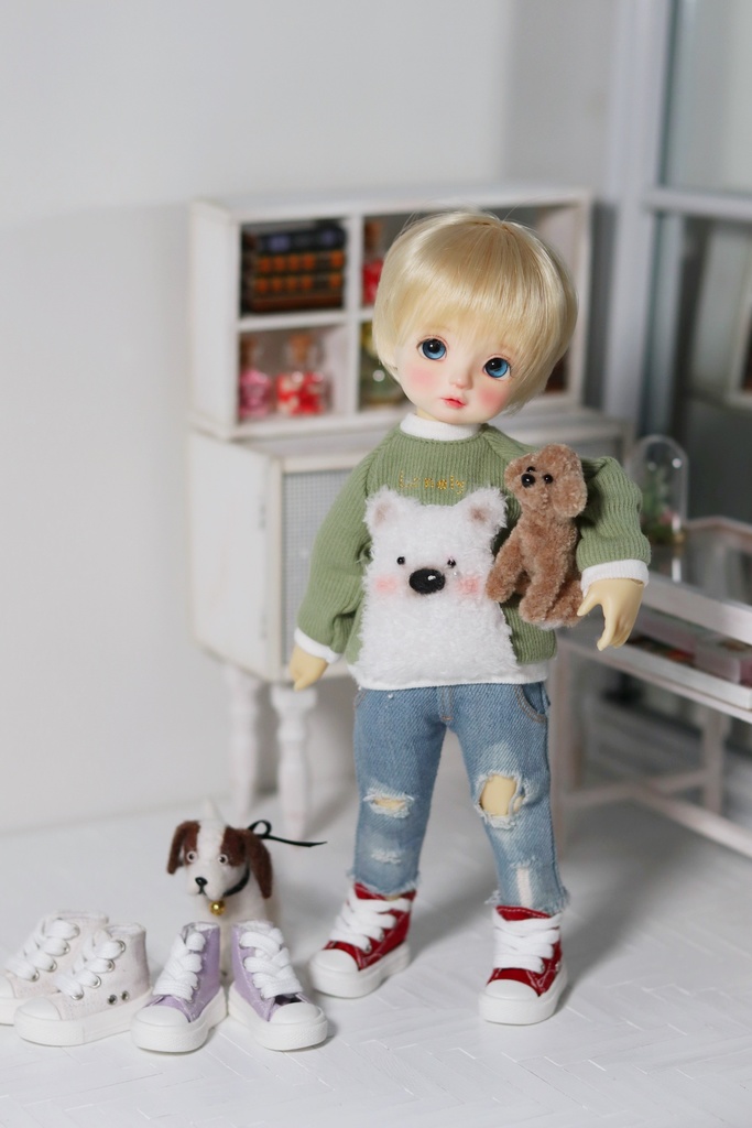 【カカ星球】【1/6,1/4,1/3,SSDF】ドール靴 キャンバスシューズ(ハイカット)