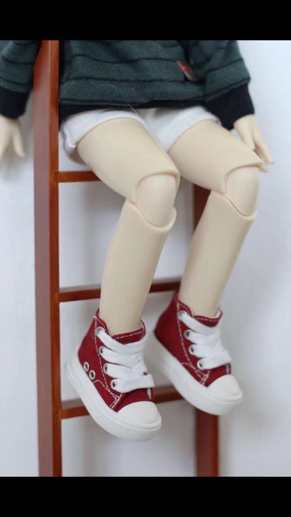 【カカ星球】【1/6,1/4,1/3,SSDF】ドール靴 キャンバスシューズ(ハイカット)