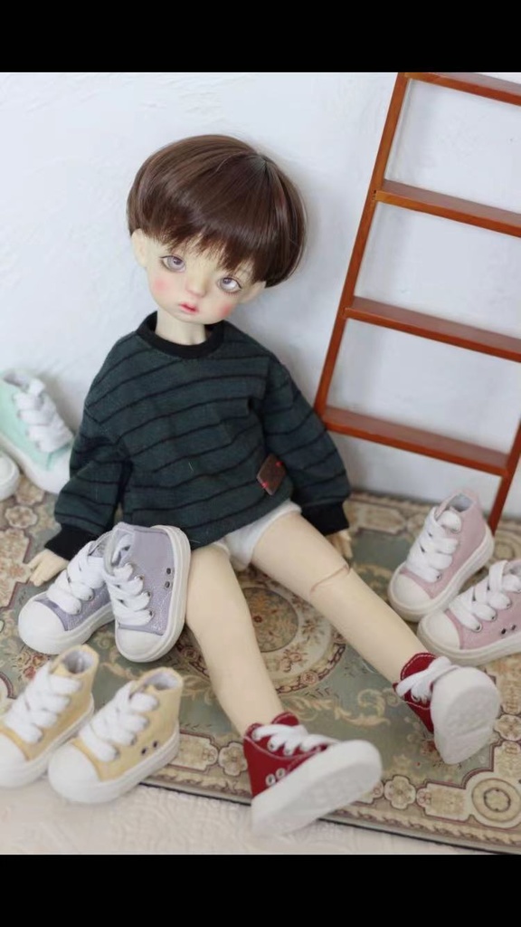 【カカ星球】【1/6,1/4,1/3,SSDF】ドール靴 キャンバスシューズ(ハイカット)