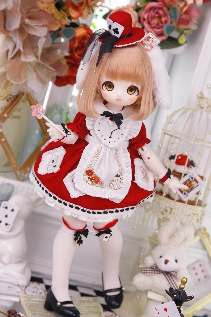 SALE2024ボークスSDサイズ　アリス風ドレス（ピンク） 服、靴