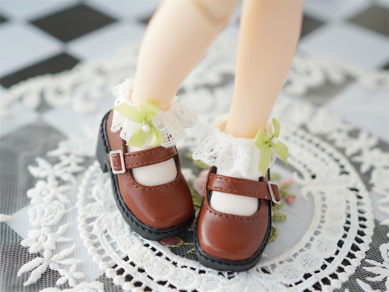 【カカ星球】【1/6,1/4】ドール靴 厚底おでこパンプス