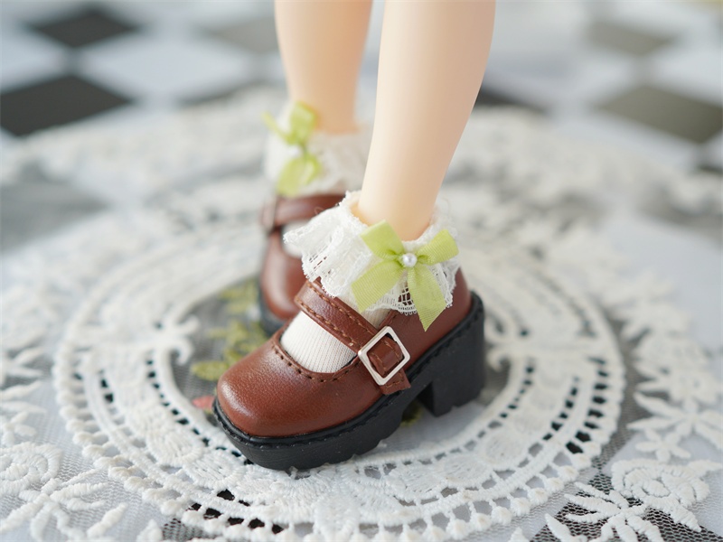 【カカ星球】【1/6,1/4】ドール靴 厚底おでこパンプス