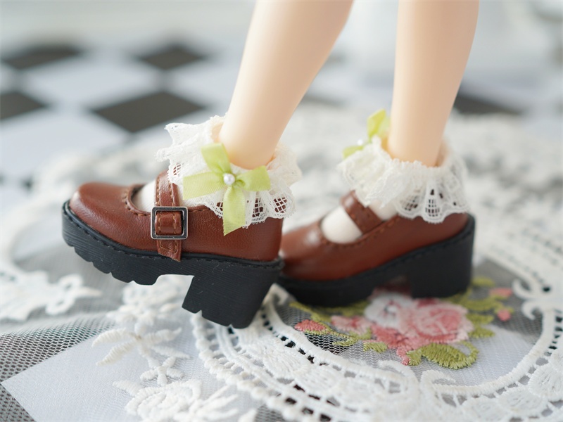 【カカ星球】【1/6,1/4】ドール靴 厚底おでこパンプス