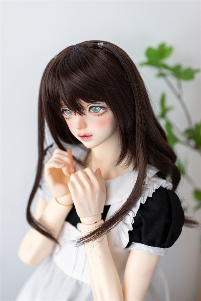 【カカ星球】【8.5-9inch】ドールウィッグ　カールロング ハーフツイン