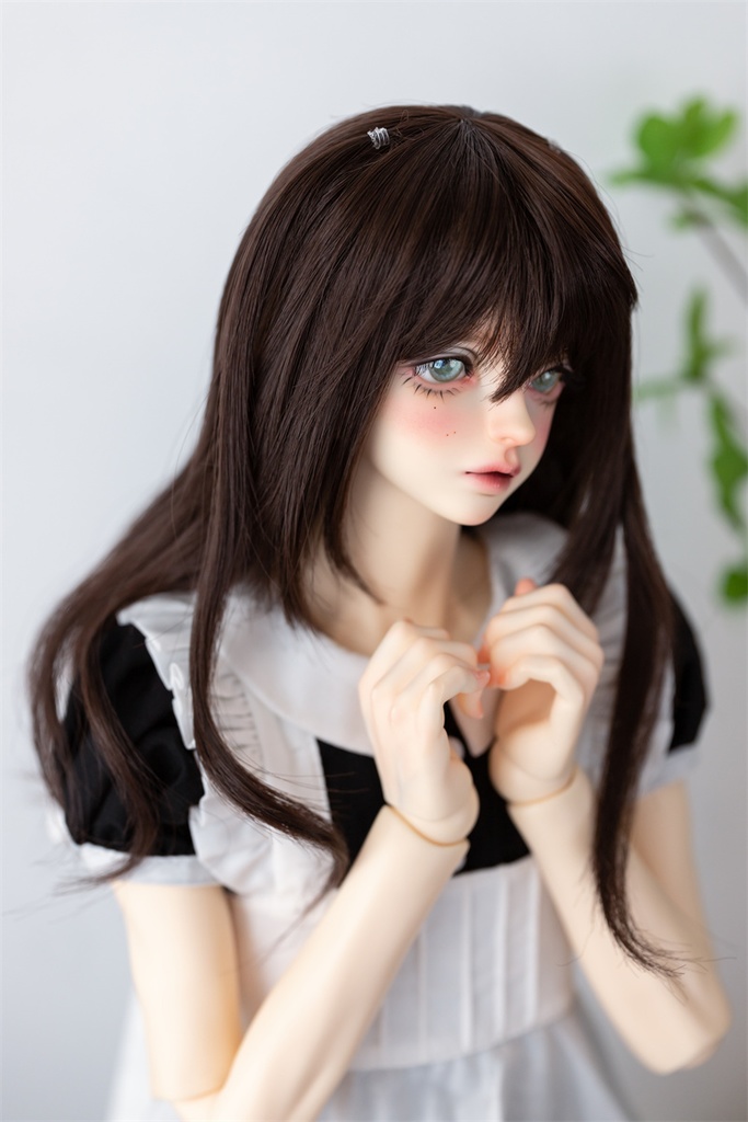【カカ星球】【8.5-9inch】ドールウィッグ　カールロング ハーフツイン