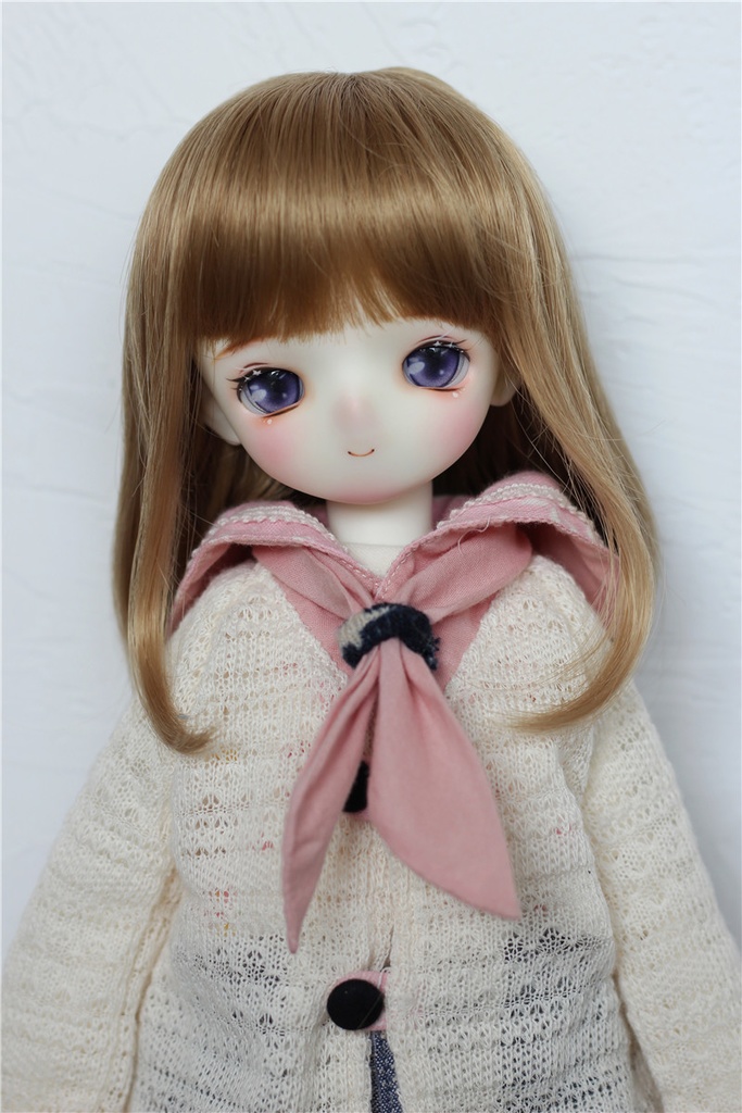 【カカ星球】【6-7, 7-8, 8.5-9inch】ドールウィッグ ミディアム ワンカール