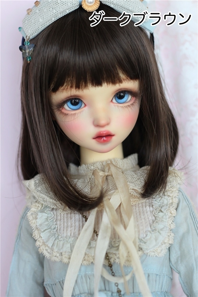 【カカ星球】【6-7, 7-8, 8.5-9inch】ドールウィッグ ミディアム ワンカール