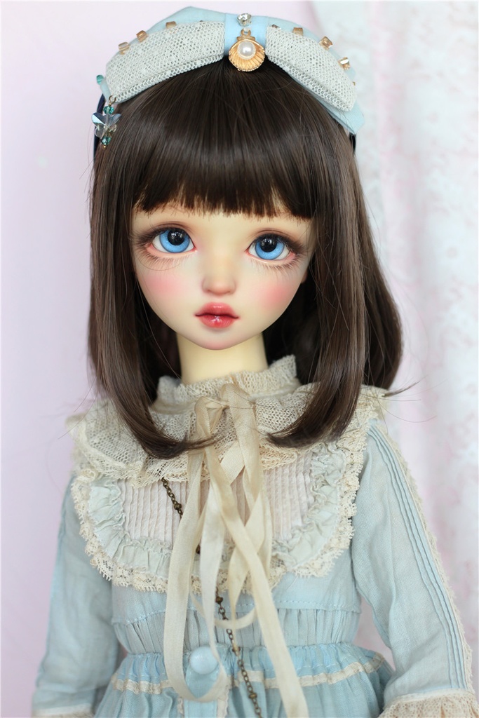 【カカ星球】【6-7, 7-8, 8.5-9inch】ドールウィッグ ミディアム ワンカール