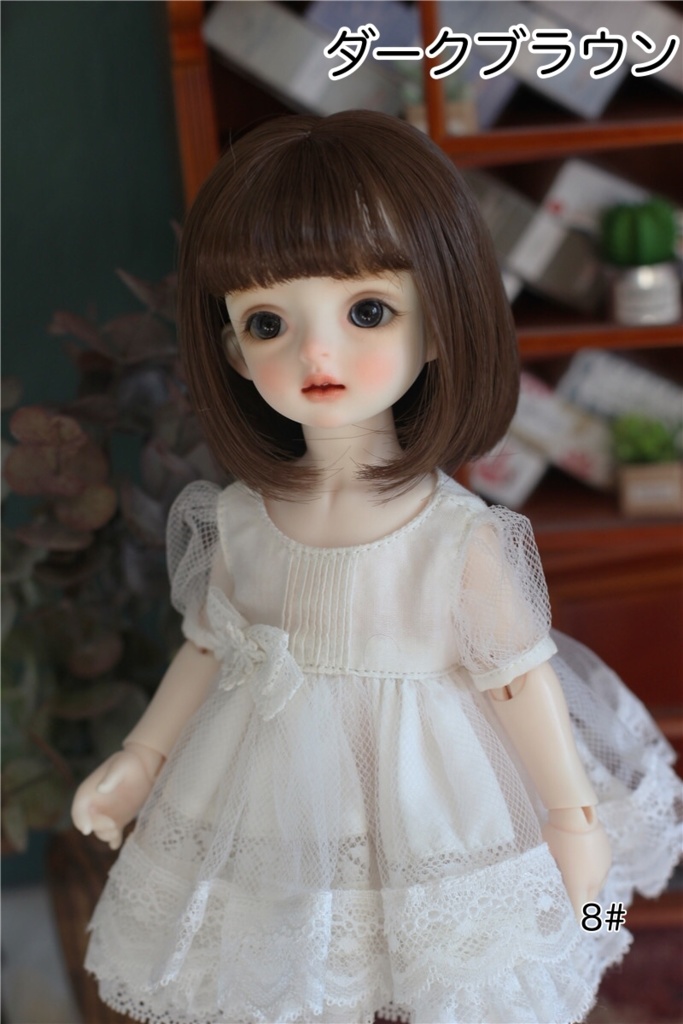 【カカ星球】【6-7, 7-8, 8.5-9inch】ドールウィッグ ワンカール ボブ(取寄せ)