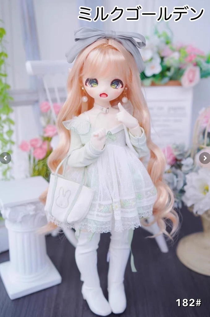 【カカ星球】【8.5-9inch】ドールウィッグ カーリーヘア ロング