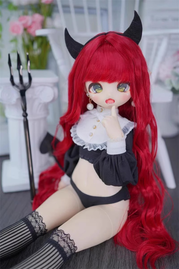 【カカ星球】【7-8inch】ドールウィッグ カーリーヘア ロング