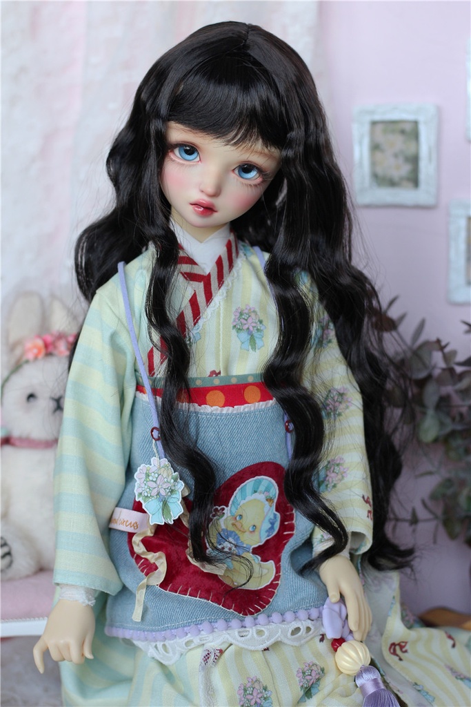 【カカ星球】【6-7inch】ドールウィッグ カーリーヘア ロング