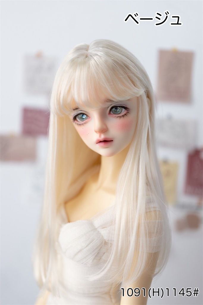 【カカ星球】【6-7, 7-8, 8.5-9inch】ドールウィッグ セミロングワンカール