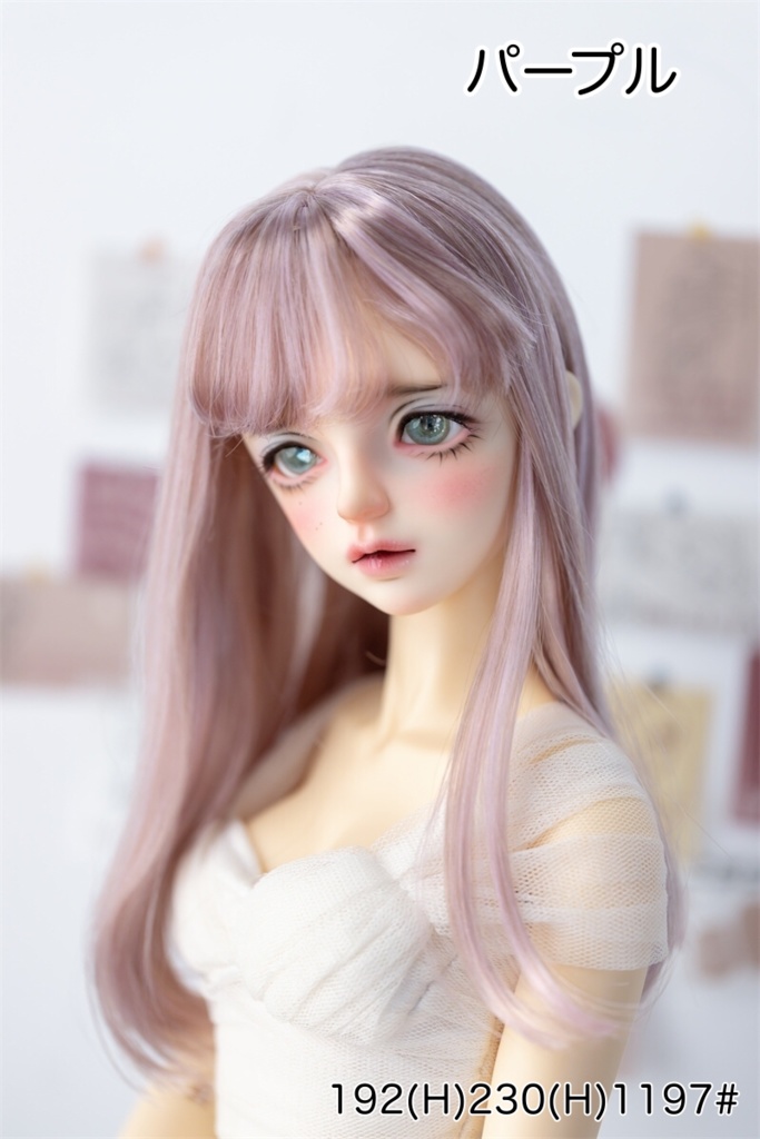 【カカ星球】【6-7, 7-8, 8.5-9inch】ドールウィッグ セミロングワンカール